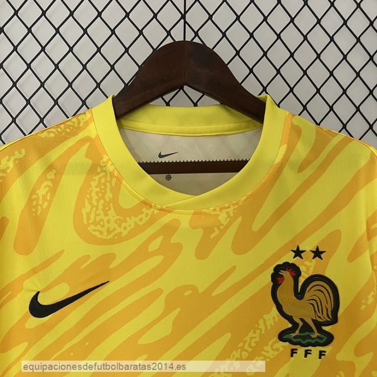 Nuevo Tailandia Portero Camiseta Real Madrid 24/25 Amarillo Baratas